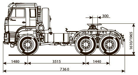 Седельный тягач КАМАЗ 65221 схема.png