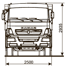 Самосвал КАМАЗ 53605 схема.png